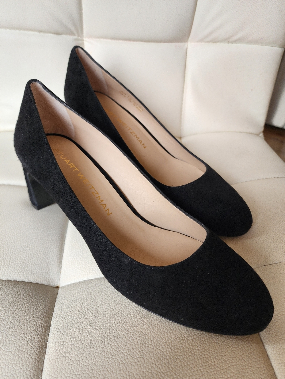 Size 7.5 - 🆕️ STUART WEITZMAN BABETTE Pump 60 Black Heel $495 - Picture 10 of 13